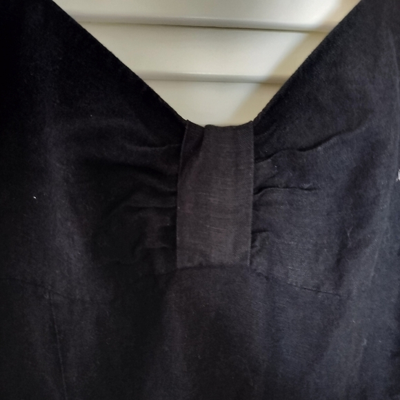 Ann Taylor Factory Petites Black Linen Sleeveless Romper Size 4P - Picture 4 of 10